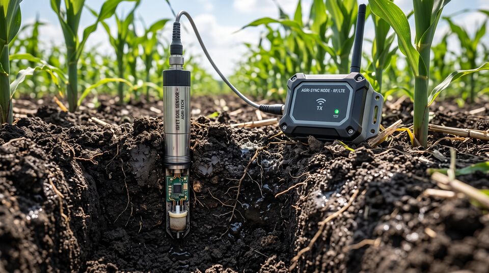 Sensore ISFET interrato con nodo radio RF/LTE per il monitoraggio dei nitrati nella soluzione del suolo