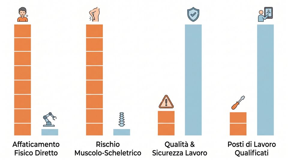 Confronto sociale tra diserbo manuale e robotizzato: affaticamento, sicurezza e lavori qualificati